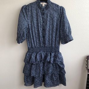 Floral Cotton Lawn Tiered Dress